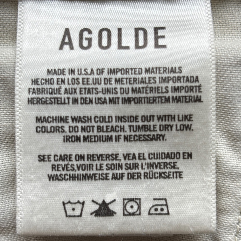 NEW AGOLDE Women 100% Organic Cotton Vintage High Rise Flare Medium Wash Jean 32 - Picture 12 of 16